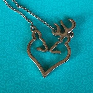 Browning buck and doe necklace